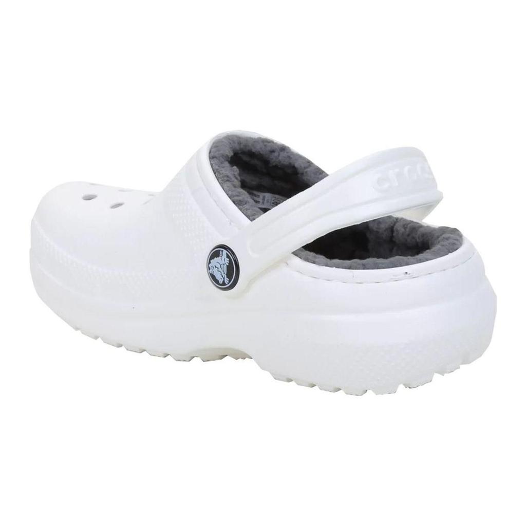 Crocs Классические утепленные клоги для детей Белый Серый Детские кроссовки 207010-10M