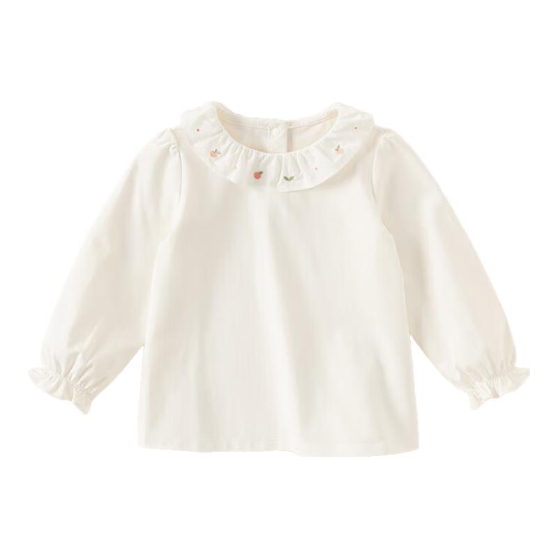 Girls' Ruffle Collar Long-Sleeve T-Shirt