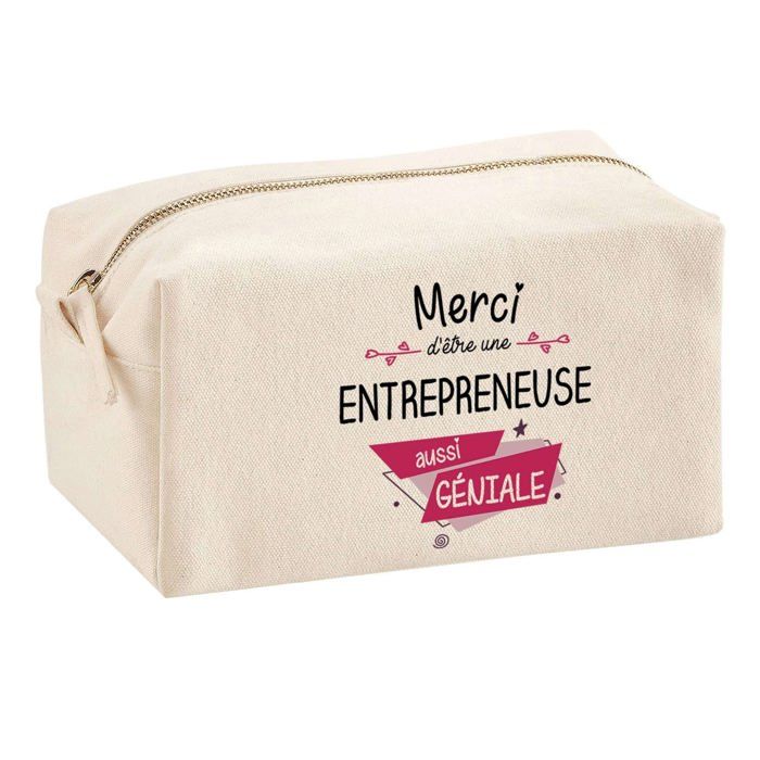 Trousse multifonction Merci Entrepreneuse Géniale Cadeau Anniversaire Collègue Remerciement | Trousse Scolaire Fournitures Bureau