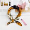Decorative Simple Texture Silk Scarf Women'S New Style Spring And Autumn Summer Fashion Versatile Headscarf Work Scarf