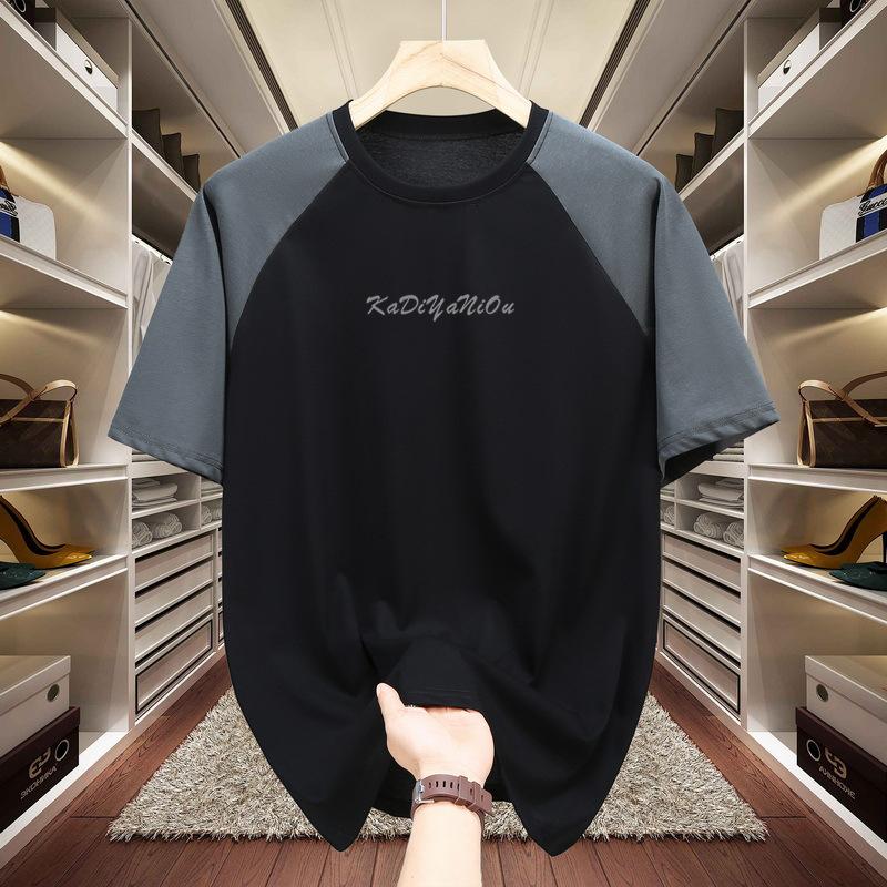 Плюс Размер 11XL Футболка с короткими рукавами Мужская летняя сшитая мужская футболка с короткими рукавами Свободная толстая мужская футболка с короткими рукавами