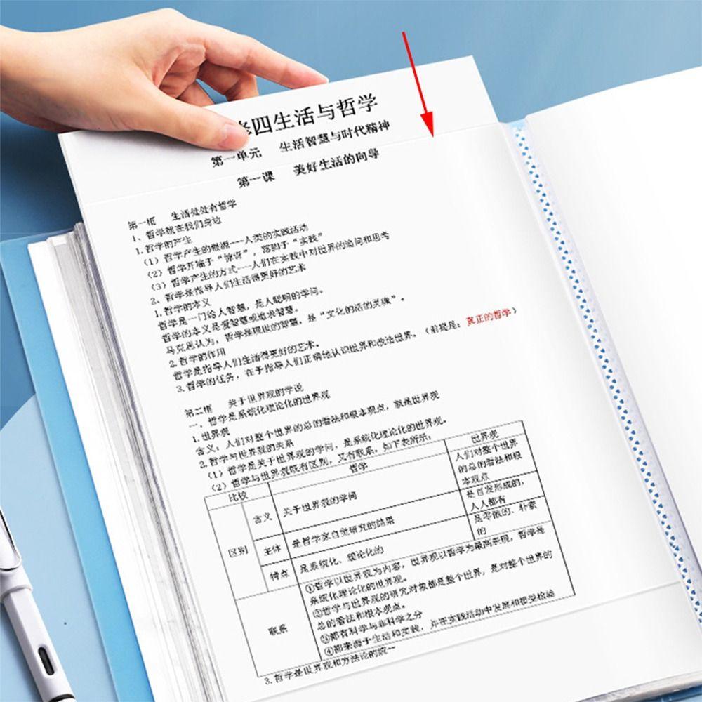 Waterproof Storage Booklet 20/30/60/100 Pages A4 File Folder High Quality File Bag Student Gift