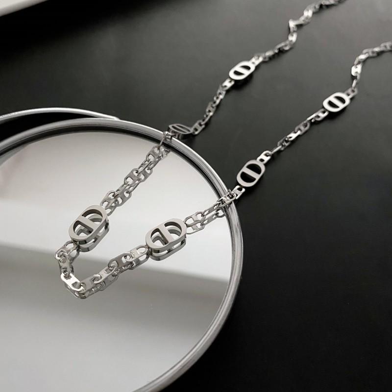 Ожерелье из 18-каратного золота и титановой стали в форме свиного носа — роскошная, высококачественная ретро-цепочка на ключицу для женщин