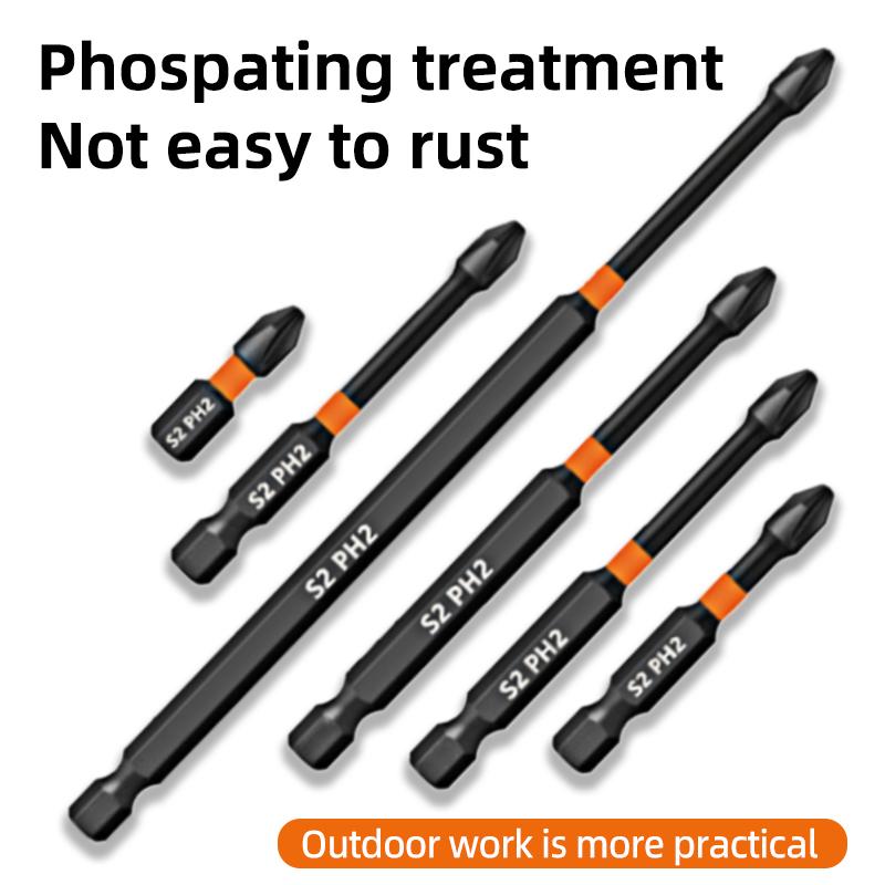 PH2 Ударная сильная магнитная отвертка с крестообразной головкой высокой твердости, крестовая отвертка, бит, электрическая отвертка, набор шестигранников