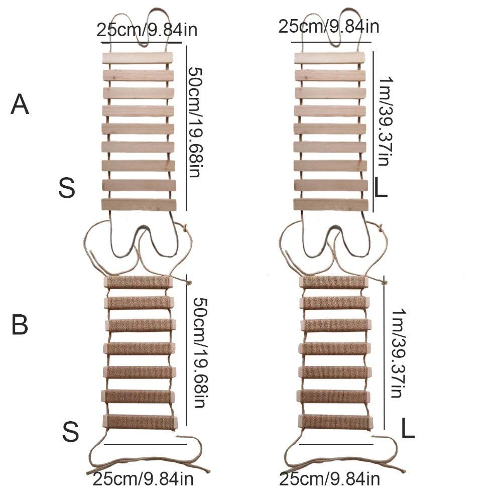 Деревянная когтеточка для кошек, настенная когтеточка для кошек, сизалевая веревка, игровая лестница для кошек