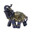 Elephant Figurine Resin Feng Shui Wealth Lucky Elephant Statue Decorative Ornament for Home