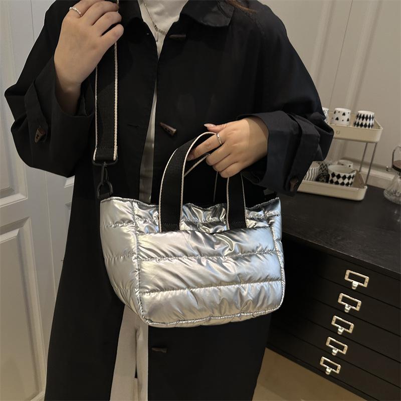 Повседневная модная осенне-зимняя сумка-тоут большой вместимости из пухового хлопка, сумка-облако, плюшевая сумка, женская на плечо, сумка-мессенджер