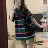 Vintage Stripe Women's T-shirts Harajuku Girls Oversized Y2k Tops O-neck Short Sleeve Loose Students Summer T Shirt Unisex Tees