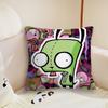 Мультяшная наволочка Invader Zim Gir Плюшевая ткань Мягкая двусторонняя печать Наволочка для диванной подушки Наволочки для декоративной подушки