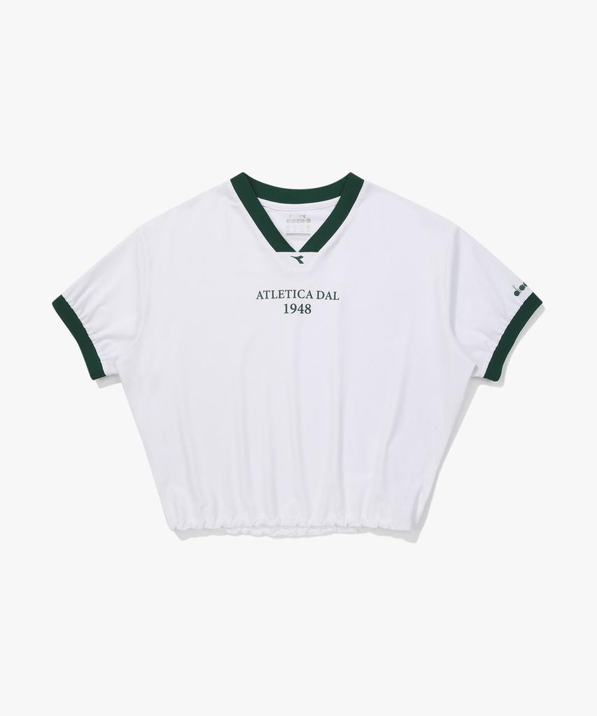 diadora Crop Short Sleeve Piste Off White