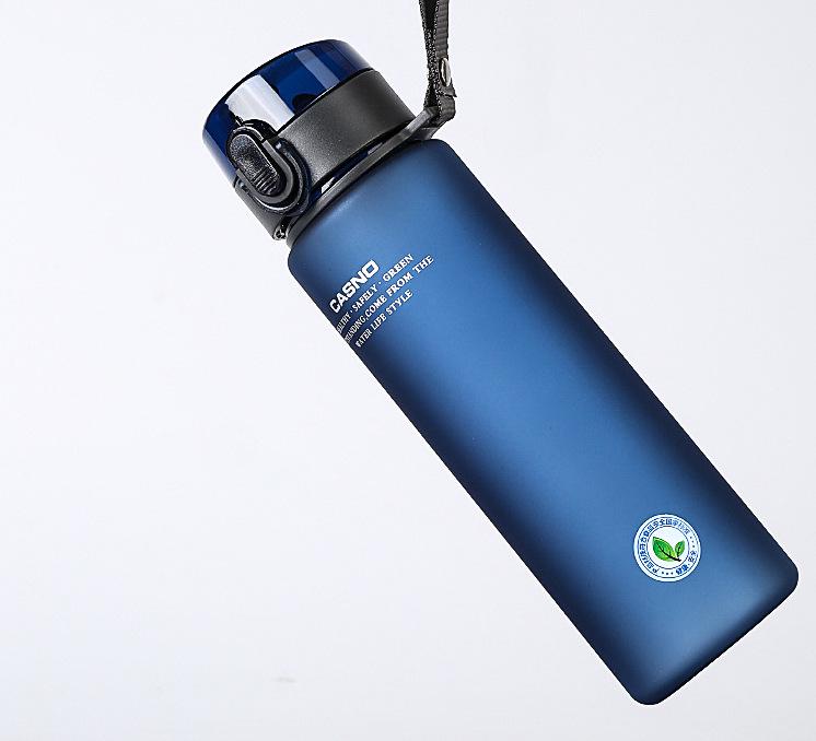 Casino Student Portable Sports Water Bottle with Bullet Cover – Frosted, Large Capacity, Outdoor & Direct Drinking Design.