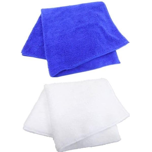 Ткань для полировки смолой KeePer, 1 шт., набор для мойки автомобилей из микрофибры большого размера, набор для финишной обработки Mineral Off Final, 1 комплект (синий + белый)