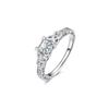 Birthday Anniversary Simplicity Women Exquisite Zircon Jewelry 925 Sterling Silver Diamond Ring