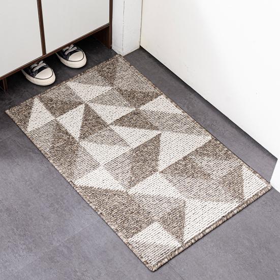 Коврик для пола Низкий профиль Геометрический Впитывающий Влагу Коврик для двери Пылезащитный Противоскользящий Улучшенный