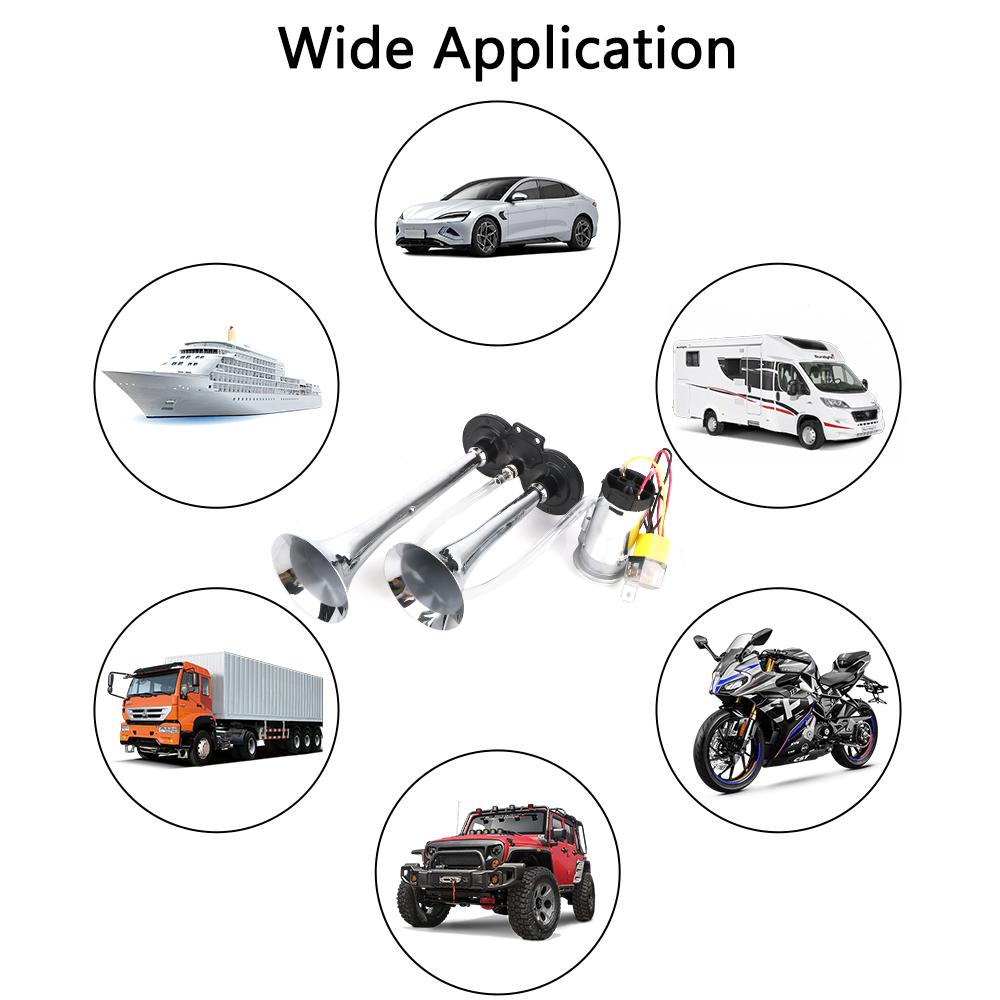 Двойные гудки 12В 80А реле модификация 12В с воздушным компрессором для мотоцикла лодки грузовика автомобиля электрический гудок 150 дБ громкий