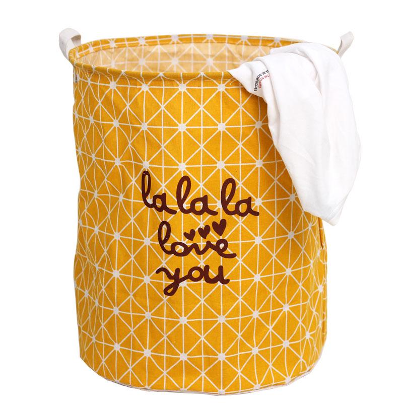 Extra Large Cotton Linen Folding Laundry Basket and Toy Hamper