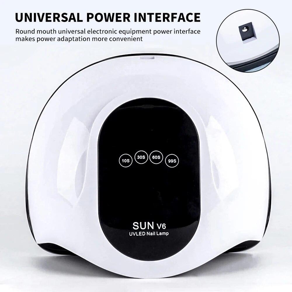 SUN V6 УФ-светодиодная лампа для ногтей, 128 Вт, сушилка для гель-лака с большим сенсорным ЖК-дисплеем, профессиональная умная сушилка для ногтей