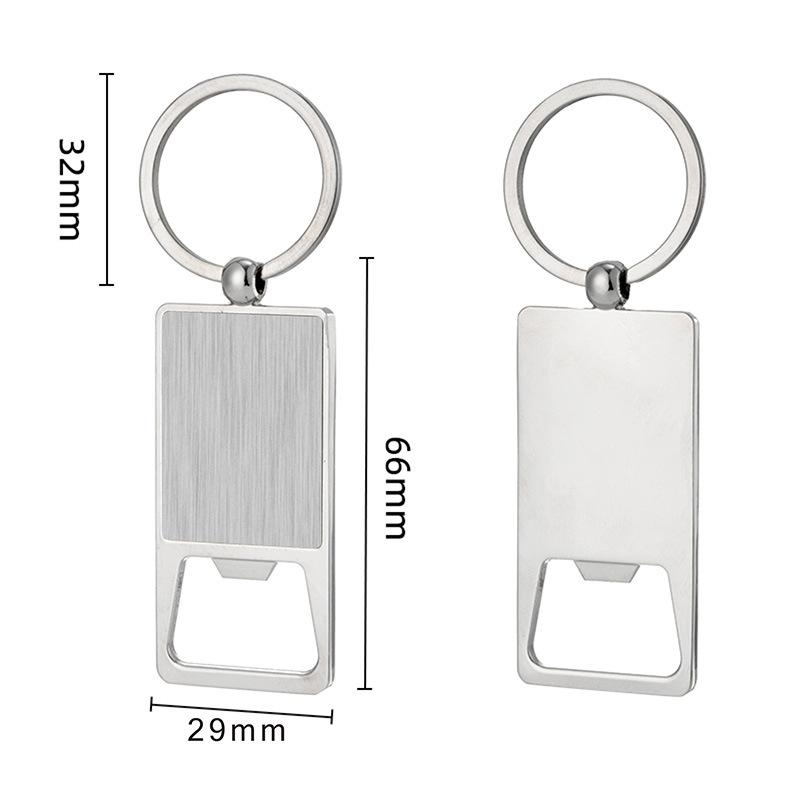 Creative Custom Laser Logo Name Keyring Practical Printing Activity Bar Ad Key Ring Chain Metal Beer Bottle Opener Keychain Gift