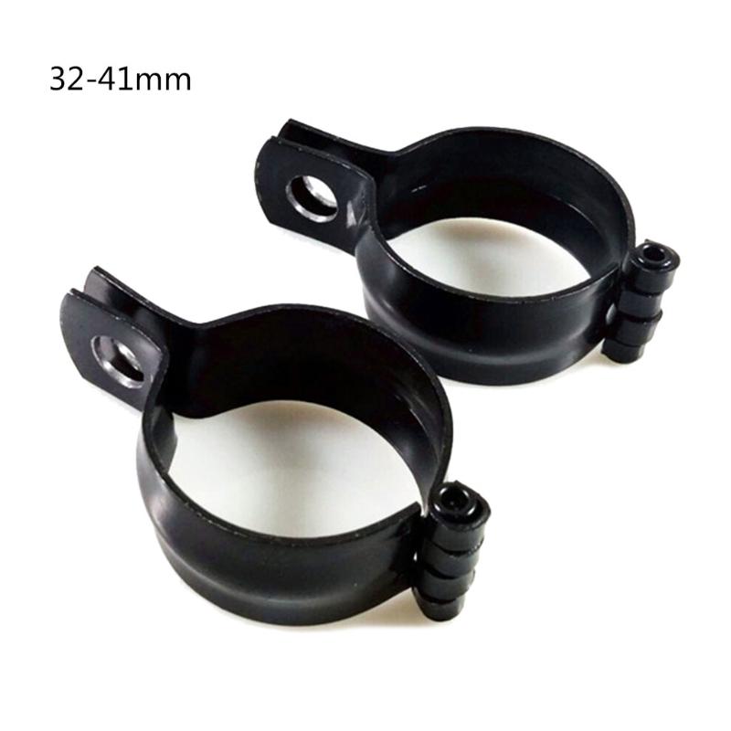 2 шт. кронштейны для крепления прожектора, стабильные держатели зажимов для фонарей, сменные детали для мотоциклетных фонарей - черный / серебристый