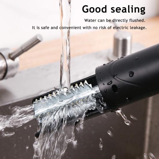 Электрическая рыбочистка Беспроводная автоматическая рыбочистка с головкой из нержавеющей стали Перезаряжаемый простой в использовании инструмент для чистки рыбы для кухни, для использования на открытом воздухе