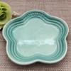 5.5inches Plum Blossom Small Plate French Cool Color Cake Dessert Dish Ceramic Tableware Pet Gradual Spike Bone Plate Tableware