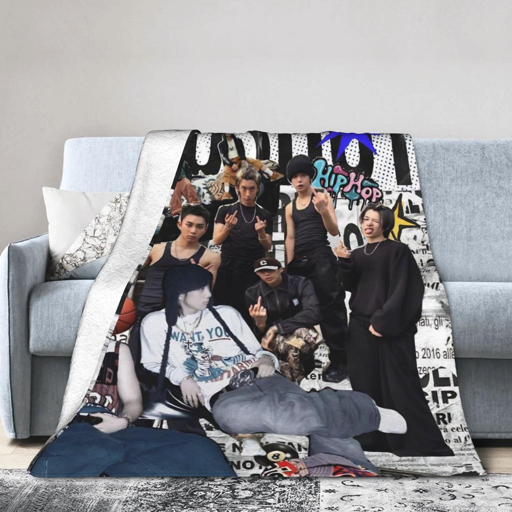 Kpop Group Lngshot Throw Blanket for Couch Fuzzy Soft Plush Blanket 50x60 Inch Multiple Sizes Bedspreads for All Seasons