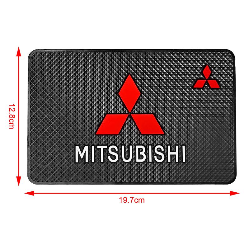 Car Interior Accessories Logo Anti Slip Mat Phone Holder Non-Slip Mat For Mitsubishi ASX Lancer Pajero Outlander L200 EVO Lancer