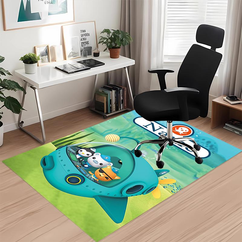 Custom Name The Octonauts Printed Carpet, for Office Chair Living Room Bedroom Kitchen Room Decor Gifts.