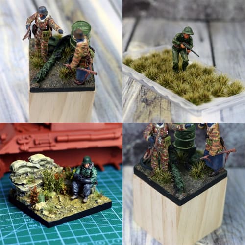 DFsucces Grass Diorama Material Series, Grass Tract, 10mm Height, Scenery Collection, Glass Model, Building Model, Decoration, Landscape, Miniature Ga