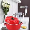 1.6/2L Tomato Enamel Pot Binaural Handle Soup Pot Fashion Saucepan  Noodle