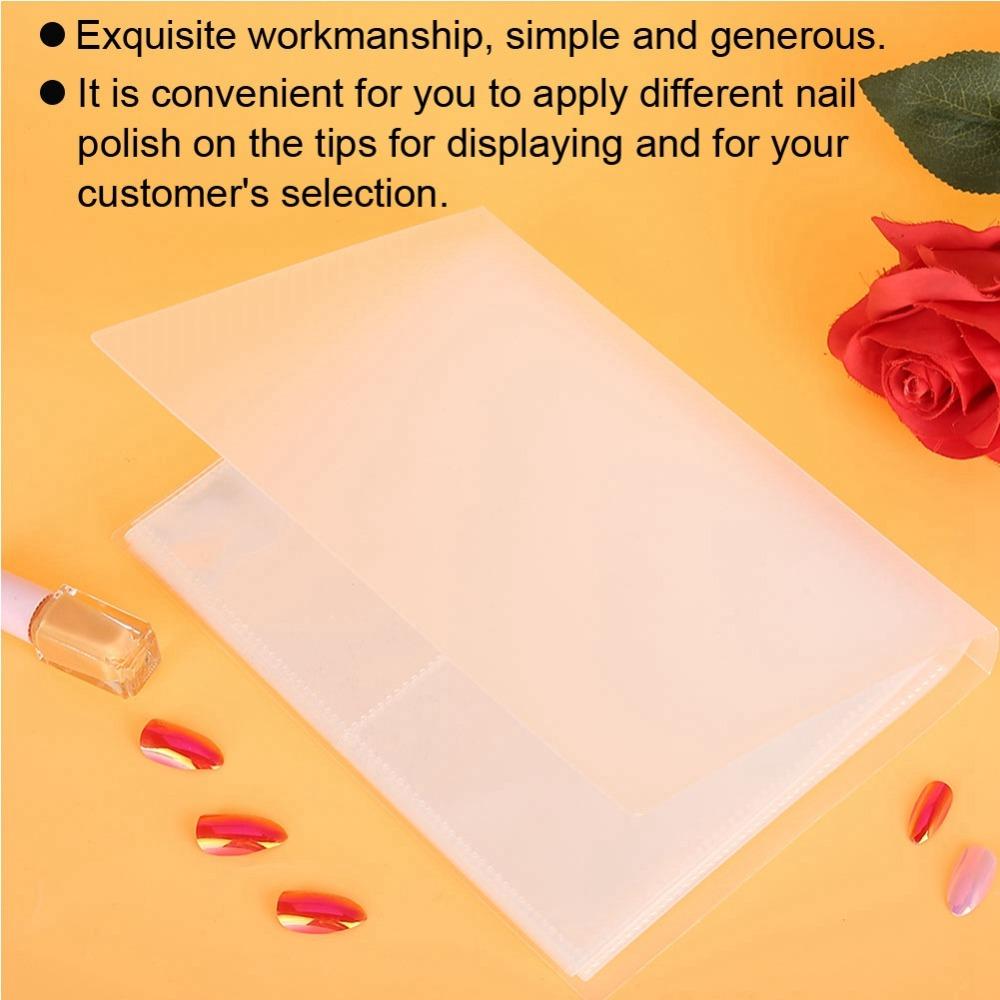 20 Pages 80 Slots PP Plastic Cover Sticker Storage Album Clear Nail Art Display Book For Nail Art