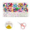 24 Grid 480 Colored Soft Pottery Beads Set Diy Bracelet Necklace Earrings Accessories Materials