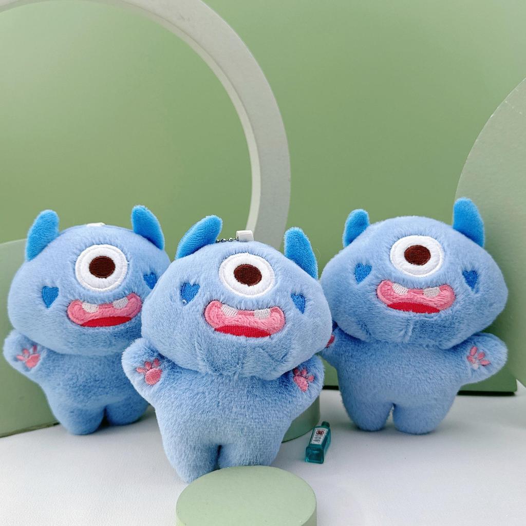 Cute Cartoon One-Eyed Monster Plush Keychain and Backpack Decoration