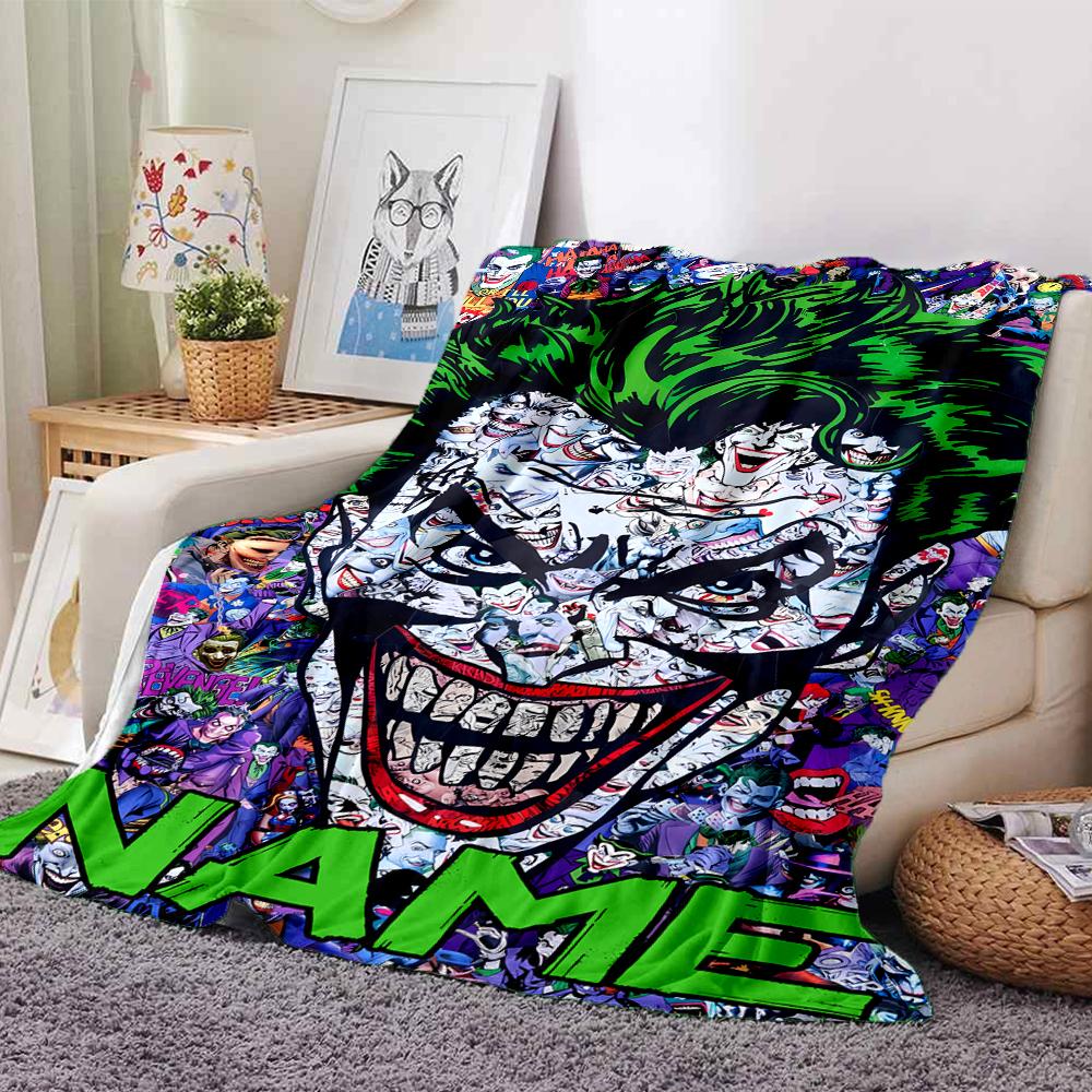 Customiz Name Personality Harley Quinn and the Joker Blanket Soft &Warm Sofa Office Bed Travel Lunch Break Blanket, Gift Suitable All Seasons