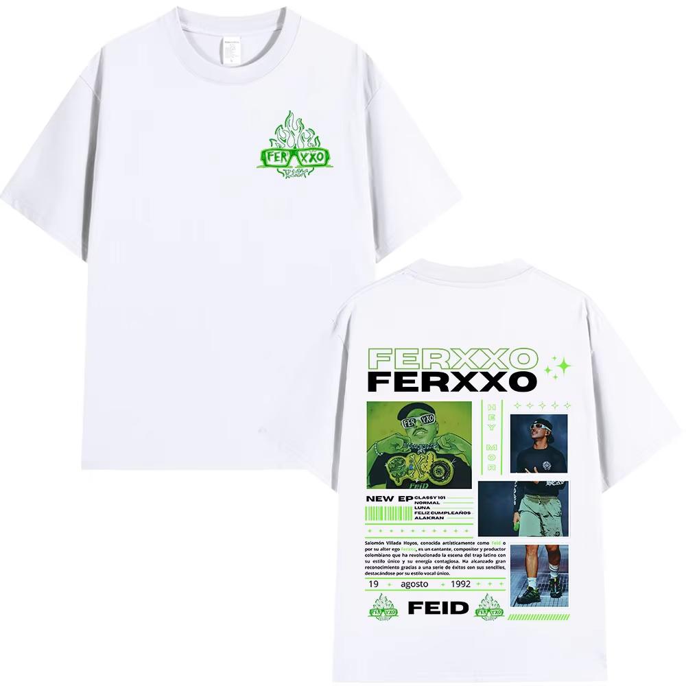 Rapper Feid Ferxxo T-shirt Unisexs Women Clothing Fashion Hip Hop T-shirts Cotton Casual Comfort Short Sleeve Tee Shirt Streetwear