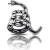 Dont Tread On Me Metal Car Sticker, Gadsden Flag Auto Emblem, 3D Snake Decal For Automotive, Truck, Motorcycle (Silver)