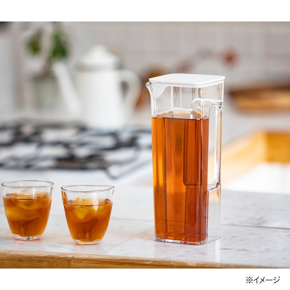 CAINZ Бутылка для холодной воды с ручкой, которая помещается в широкое горлышко, помещается в дверь, хороший дизайн, чай, чай из ячменя, кувшин для чая из ячменя, бутылка, 1,2 л, не