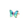 Personality Girls Women Gradient Color Butterfly Open Ring Crystal Finger Rings Fashion Jewelry