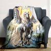 Flying Horse With Name Design Home Customize Your Name Blankets Soft Lightweight And Cozy For All Seasons Perfect For Picnics Sofa Office Bed Living