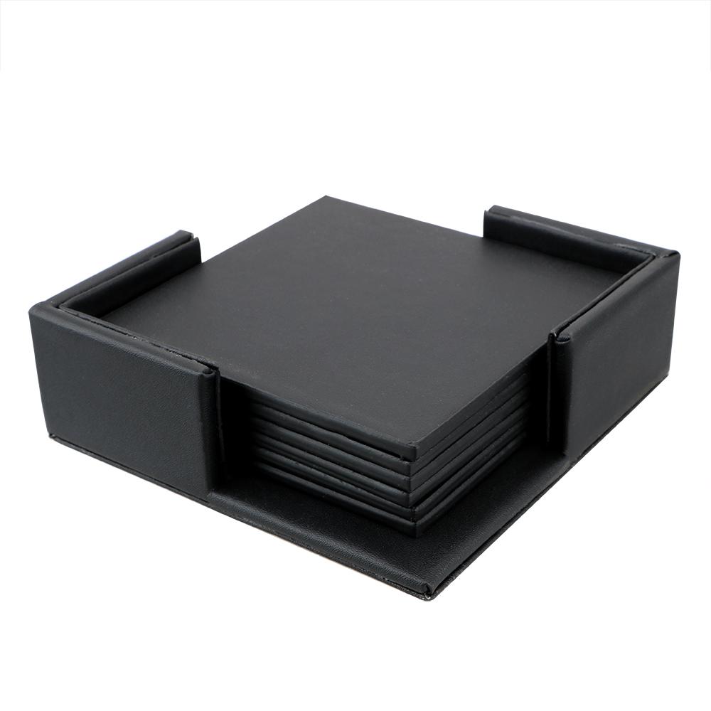 Мраморная подставка под стакан для кофе, подставка под чайную чашку, креативные подставки из искусственной кожи с противоскользящим покрытием и теплоизоляцией, 6 шт.