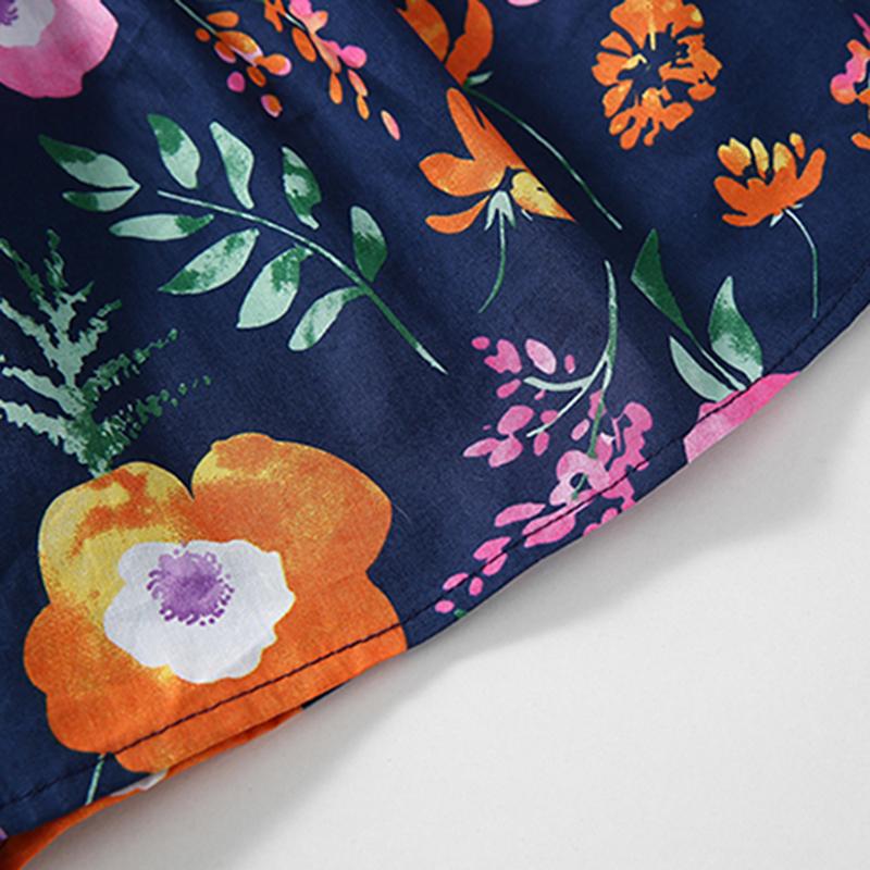 Летнее платье на бретельках без рукавов для девочек, милое платье принцессы, сладкий цветочный принт