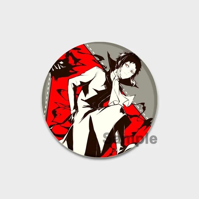 32/44/58MM Аниме значки на лацкан, милые мультяшные броши, значок для сумки шляпы, ювелирные подарки, Накадзима Дазай Осаму Накахара Чуя