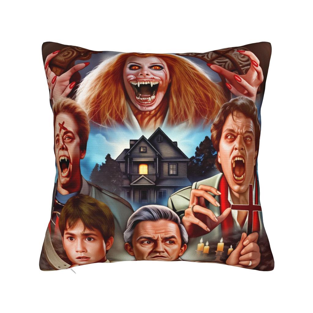 Horror Film Frighteds Nights Pillow Cover Funny Pillow Case For Living Room Bed Chair Comfy Cushion Cover Birthday Present