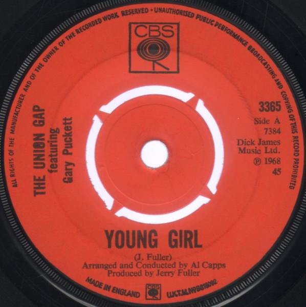 7-дюймовая пластинка UNION GAP GARY PUCKETT Young Girl 3365 CBS 1968 UK Rock Б/у