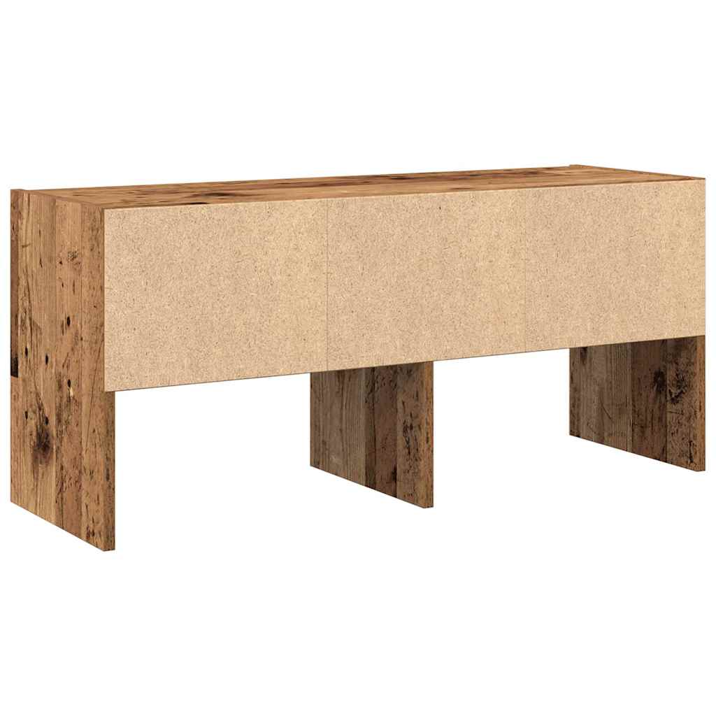 Stackable Shoe Rack Vintage Wood Look 89.5 x 30 x 40 cm