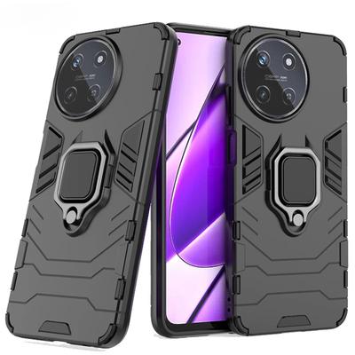 Для Realme 11 4G Чехол Противоударный Броня ПК Магнитная Присоска Подставка Полная Задняя Крышка Для Realme 11 4G Чехол Для Realme 11 4G Глобальный