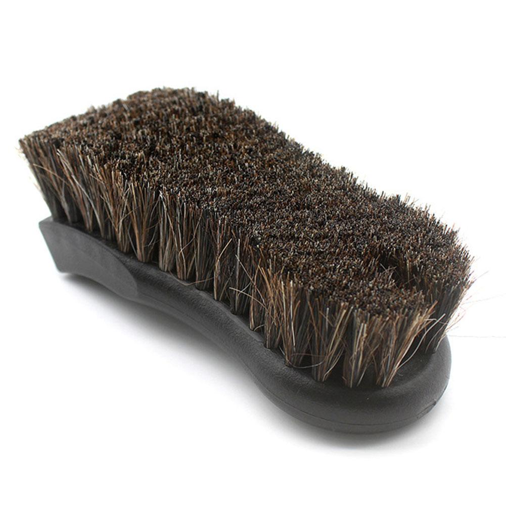 Мягкая щетка для чистки кожи из конского волоса, щетка из натурального конского волоса, инструмент для детализации салона автомобиля, инструмент для чистки и мытья автомобиля