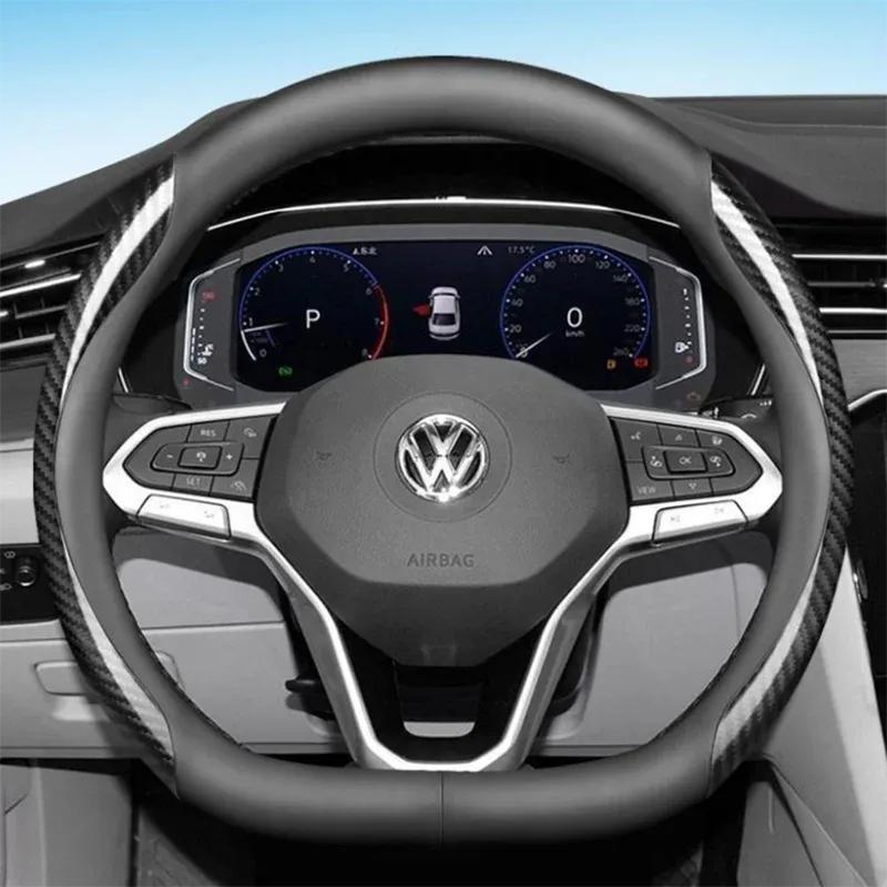 Кожаный чехол на руль автомобиля для Volkswagen ID5 ID4 ID3 ID7 ID6 Pro Crozz GTX 2024 Аксессуары для интерьера автомобиля