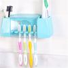 Bathroom Accessories Set Toothbrush Holder Wall Mount Stand Tooth Brush Holder Hooks Suction Cup Bathroom Tools Toothbrush Rack