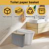 Корзина для туалетной бумаги Хранение туалетной бумаги с крышкой Отдельно стоящий органайзер-держатель для туалетной бумаги для ванной комнаты 12 рулонов туалетной бумаги